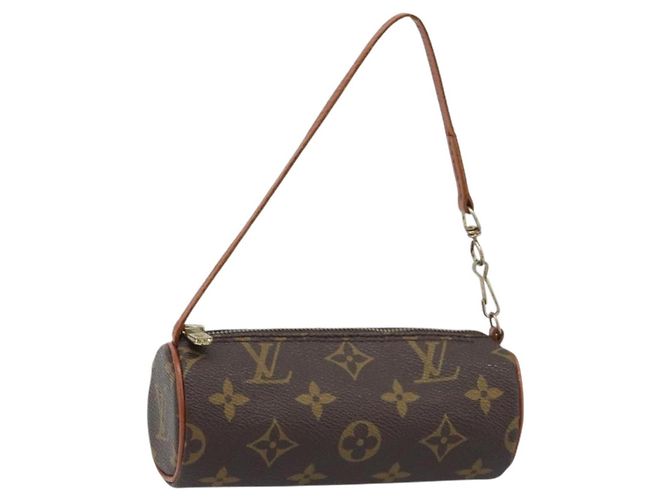 LOUIS VUITTON Monogram Papillon Pouch LV Auth BA11008