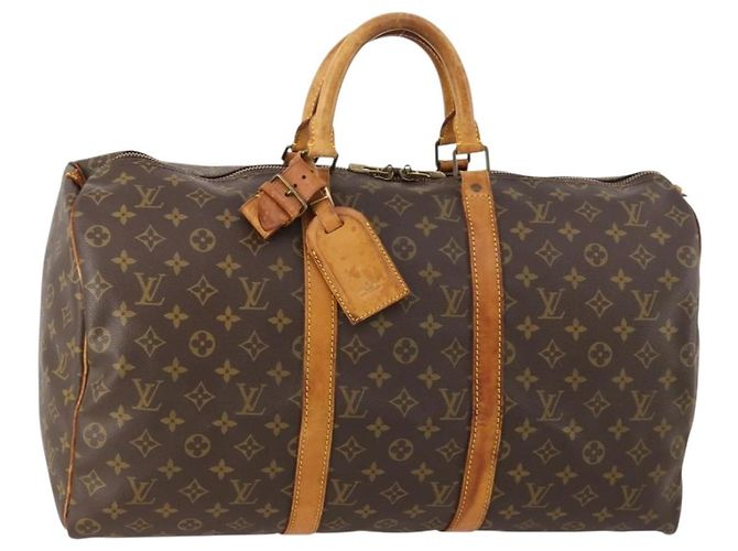 LOUIS VUITTON Bolsa Boston Monogram Keepall 50 M41426 LV Auth 172759 Monograma