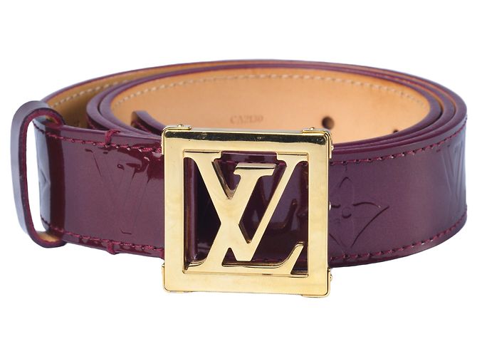 Louis Vuitton Amarante Monogram Vernis LV Frame Belt