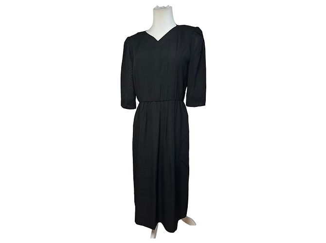 Vintage Givenchy Wollkleid M Schwarz