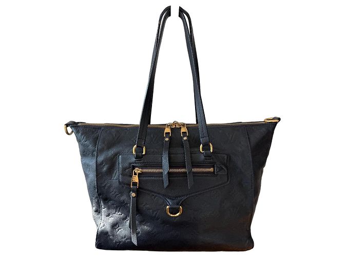 Louis Vuitton Borsa Tote Lumineuse PM Nera Empreinte Nero Gold hardware