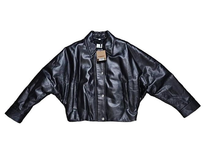 Burberry Ayton Lederjacke Schwarz