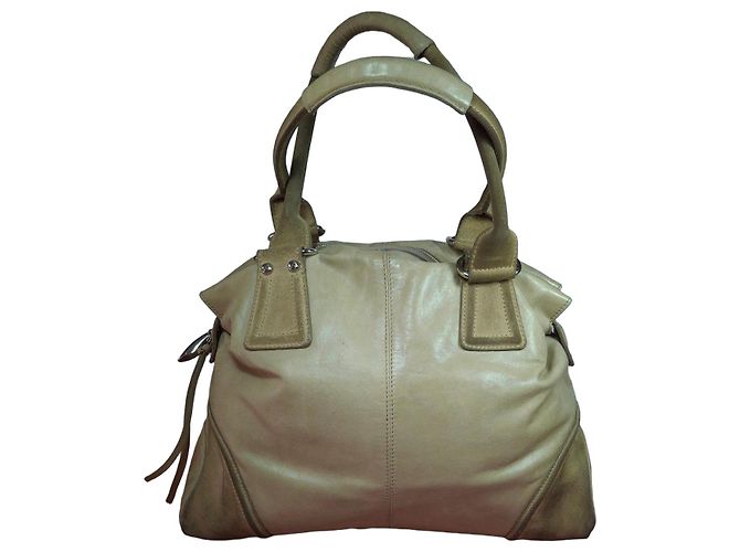 Autre Marque Beige leather handbag 
