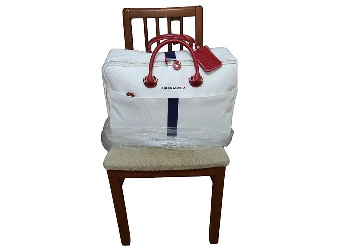 Valigia Jack Russell Malletier Bianca in Pelle e PVC Bianco
