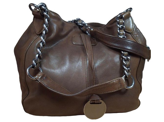 CAROLL Bolsa de couro marrom