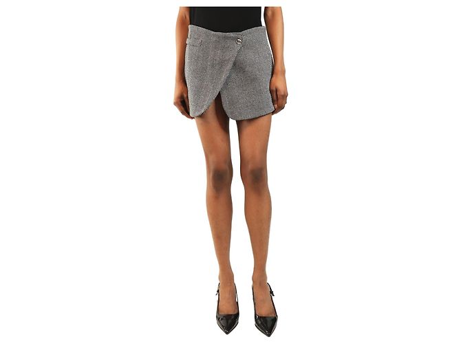 Coperni Grey wool mini skirt - size UK 8