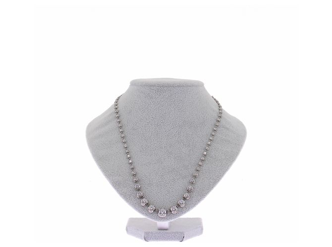 Miu Miu Silberne Halskette mit Strass