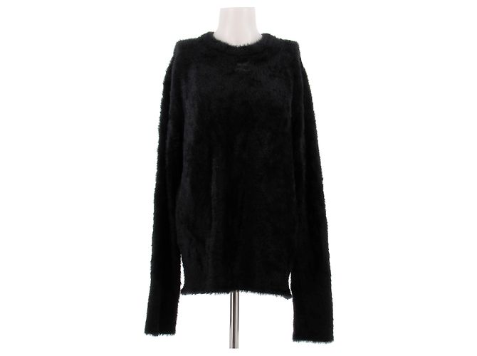 Courreges Mohair Pullover Schwarz 