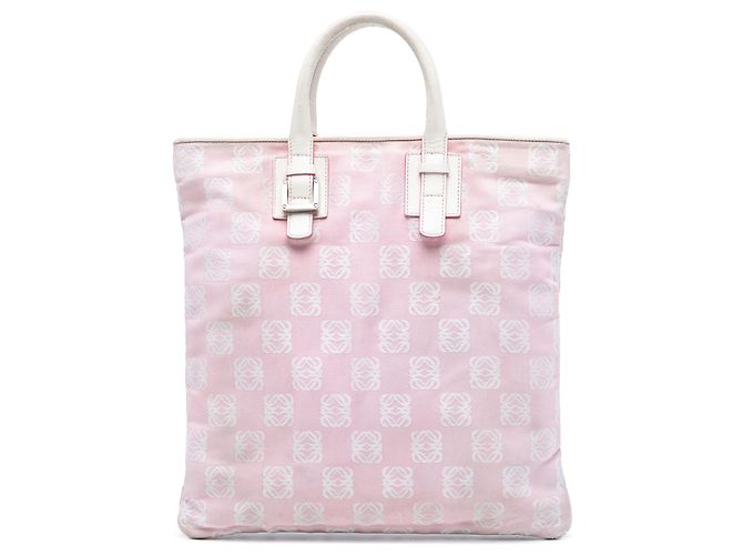 Bolsa tote de lona Anagram rosa LOEWE