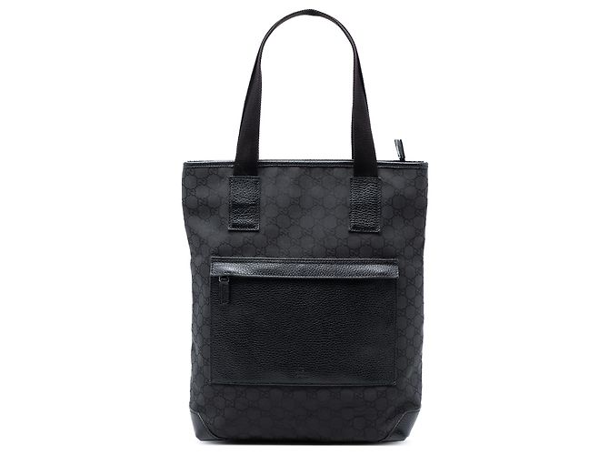 Schwarze GG Nylon Tote von Gucci