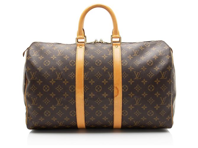 Duffle Keepall 45 en lona monograma vintage Louis Vuitton Castaño