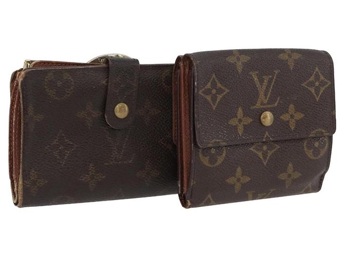 PORTefeuille Monogram LOUIS VUITTON 2 Set LV Auth BA11350 Monogramme