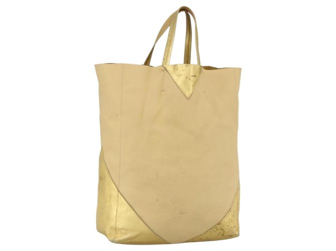 Céline Sac Tote en Cuir Doré Authentique 173800