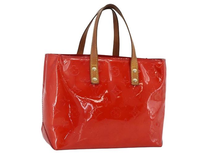 LOUIS VUITTON Handtasche Monogram Vernis Reade PM Rot M91088 LV Auth BA11201