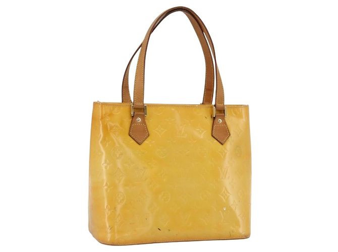 LOUIS VUITTON Borsa a Mano Houston Monogram Vernis Grigia M91053 LV Auth ep13603 Grigio