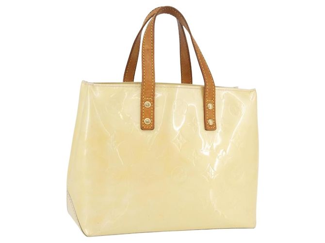 LOUIS VUITTON Monogram Vernis Reade PM Handtasche Perle M91336 LV Auth BA10949