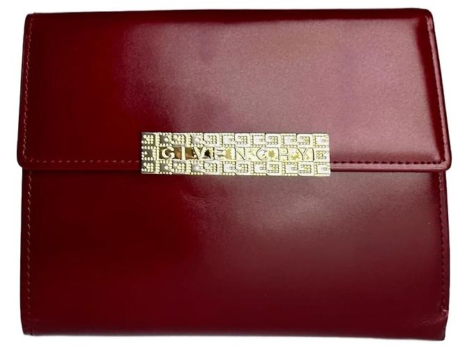 Vintage Givenchy Patent Leather Wallet Red