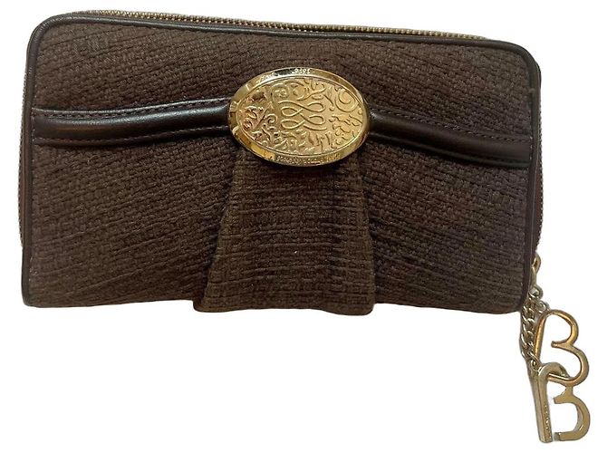 Lancel Brigitte Bardot Compagnon Wallet Dark Brown Lambskin