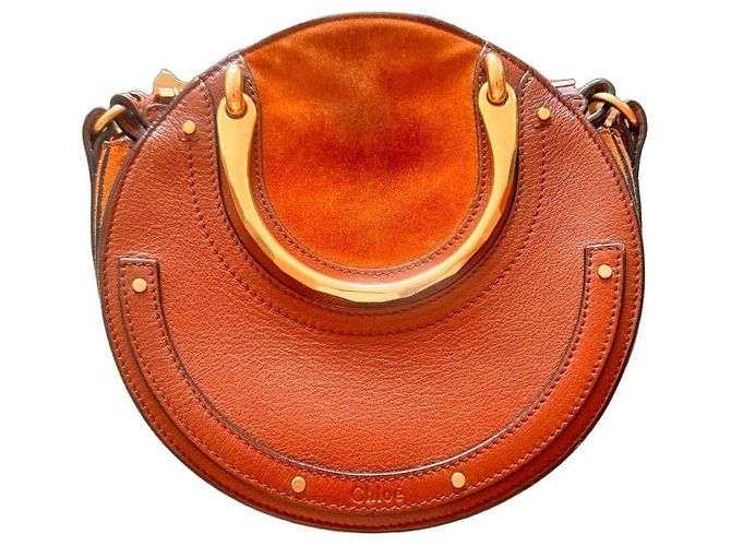 Chloé Bolsa de Ombro Chloe Nile em Couro Marrom