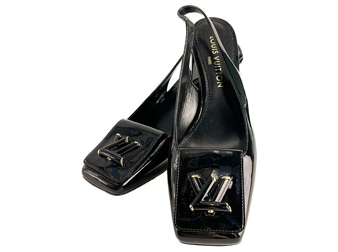 Louis Vuitton Lackleder-Pumps Shake 41 Schwarz