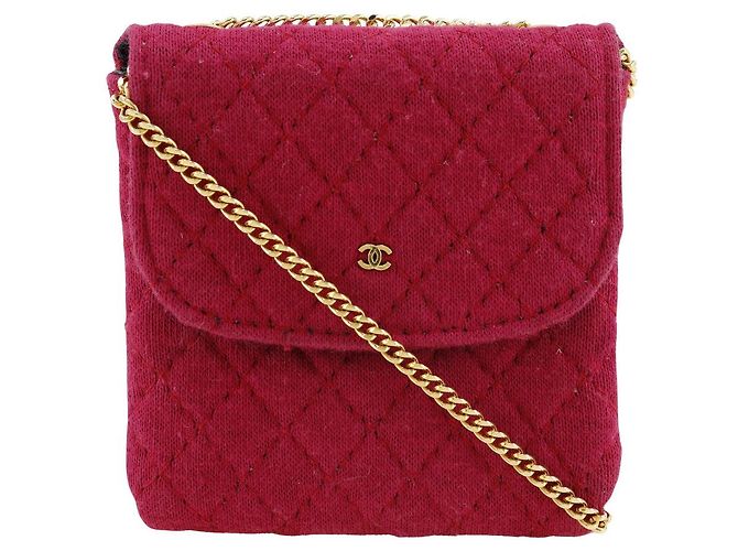 Timeless Bolsa de Ombro 2 em 1 em Algodão Chanel Chain Pouch Rosa