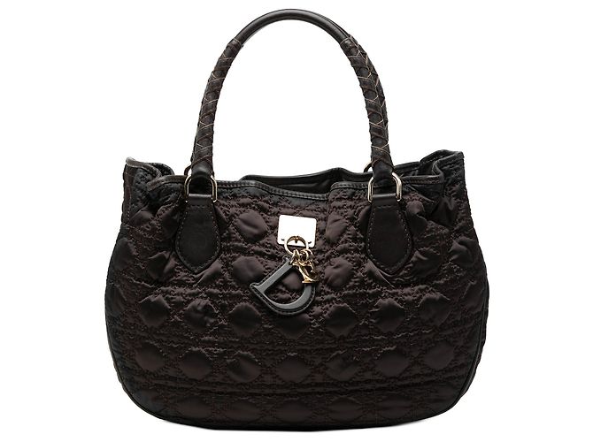 Sac à main Lovely en nylon Cannage marron Dior