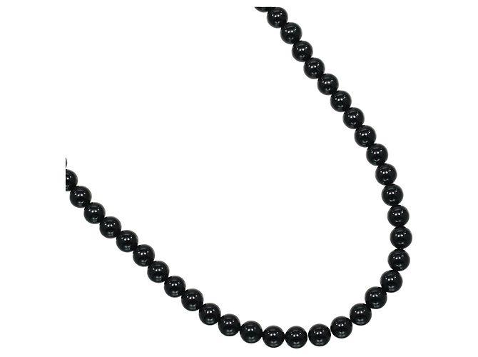 Autre Marque Collar de ónix Negro