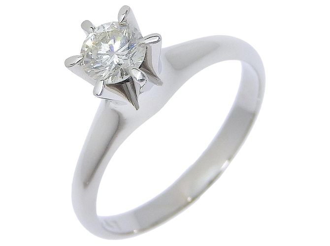 Autre Marque Pt900 Platin-Diamantring Silber