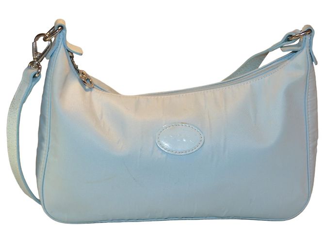 Bolsa Longchamp de lona turquesa