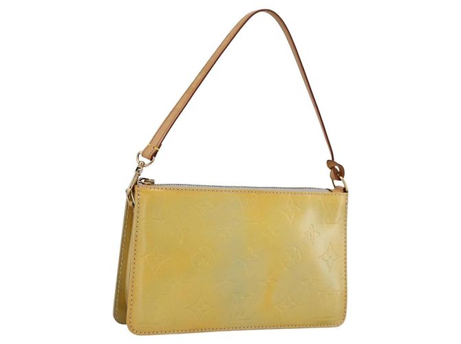LOUIS VUITTON Monogram Vernis Lexington Accessory Pouch Gris M91056 Auth hk3559 Grey