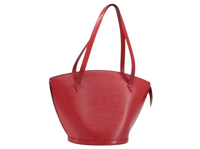 LOUIS VUITTON Bolsa de Compras de Hombro Epi Saint Jacques Roja M52277 LV Auth 173745
