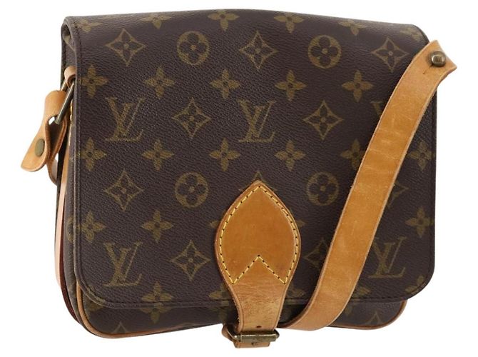 LOUIS VUITTON Bolsa de Ombro Monogram Cartouchiere MM M51253 LV Auth 163323 Monograma