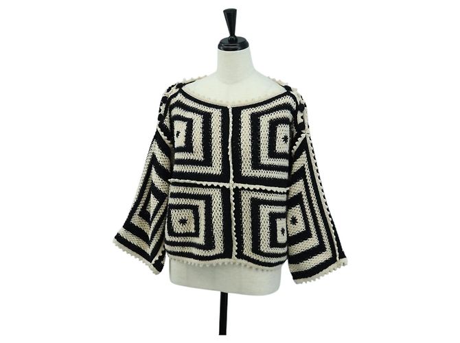 GUCCI Tops de Punto Algodón Blanco Auth 172546M
