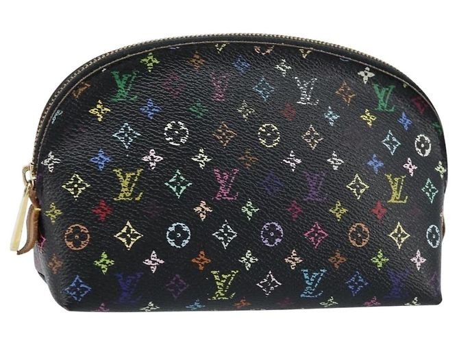 LOUIS VUITTON Multicolor Kosmetiktasche Schwarz M47355 LV Auth bs33786