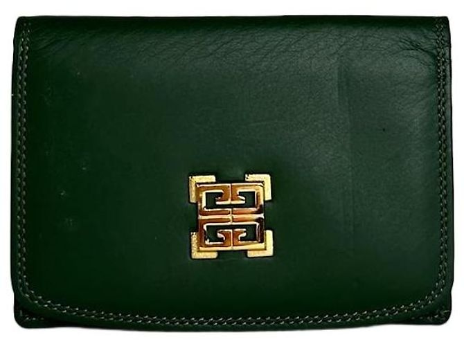Vintage Givenchy Leather Card Holder Green