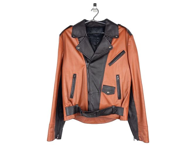 Maison Martin Margiela Maison Margiela 2000er Perfecto Panel Leder Bikerjacke Braun