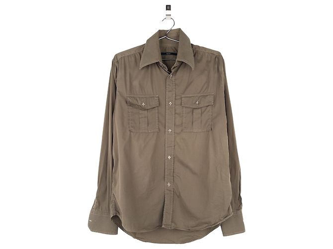 Camicia con bottoni e tasche cargo militari Gucci di Tom Ford SS97