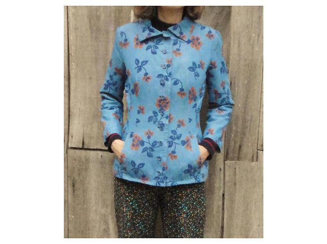 Giacca Givenchy blu in cotone e lino 