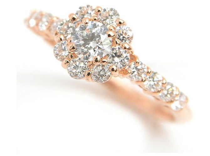 Autre Marque Anello in diamante a fiore 750PG Ponte Vecchio D'oro