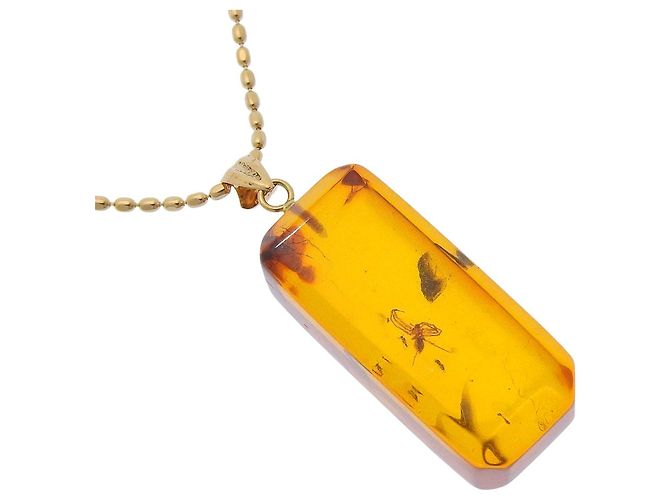 Autre Marque Collar de Ámbar Au750 Dorado