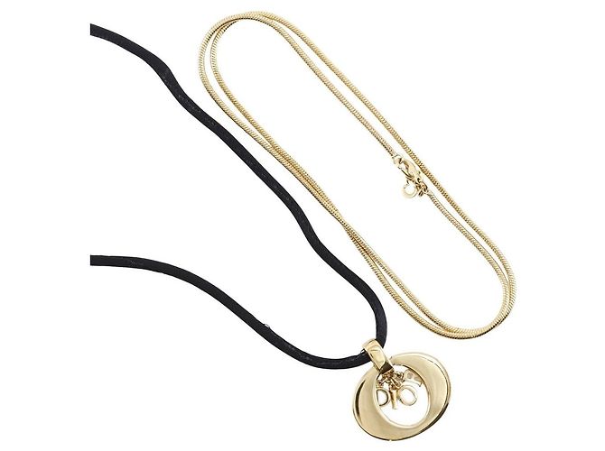 Colar com logo Dior Dourado