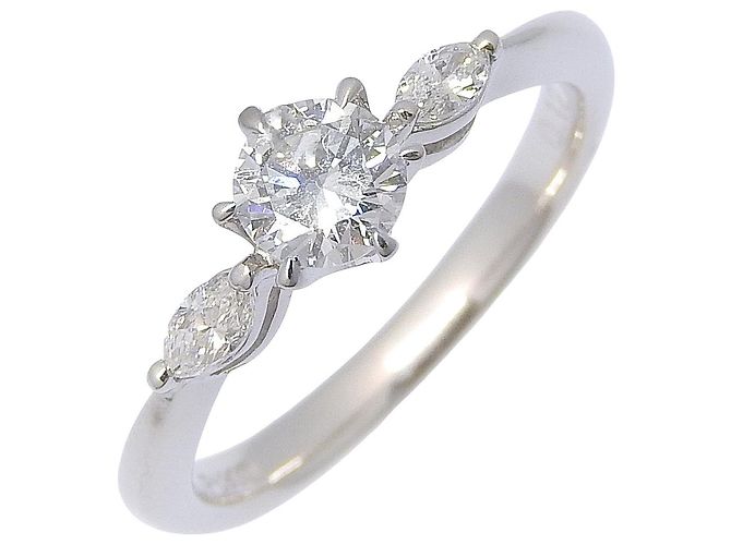 Autre Marque Pt900 Platin-Diamantring Silber