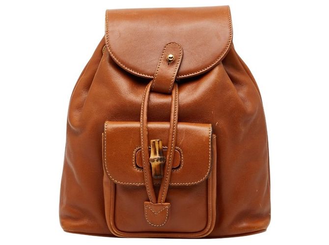 Sac à dos Gucci Bamboo Marron
