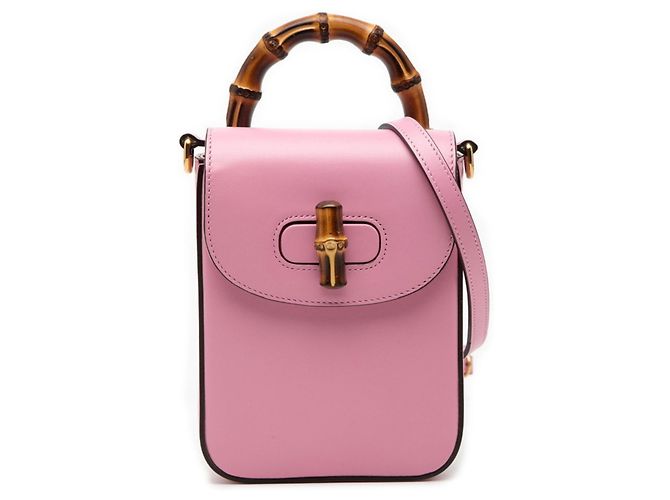 Mochila Mini Gucci Bamboo Rosa