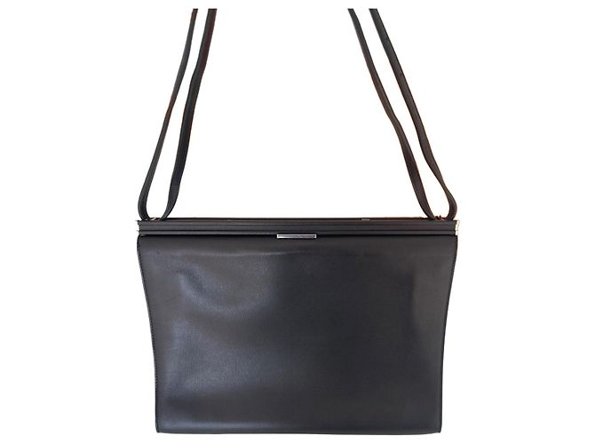 Bolsa de mão Hermès Clic H 33 em couro preto