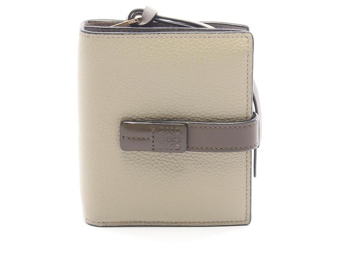 Loewe Compact Zip Wallet Brown Green Khaki