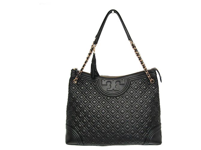 Gepolsterte Schultertasche Tory Burch Schwarz