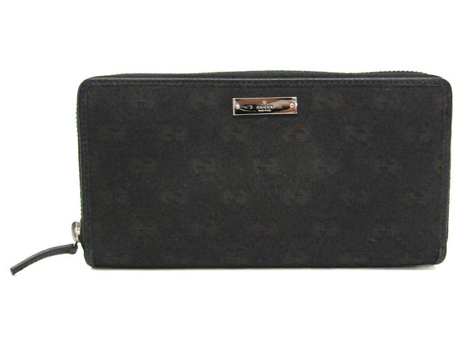 Billetera larga bi-fold Gucci en negro