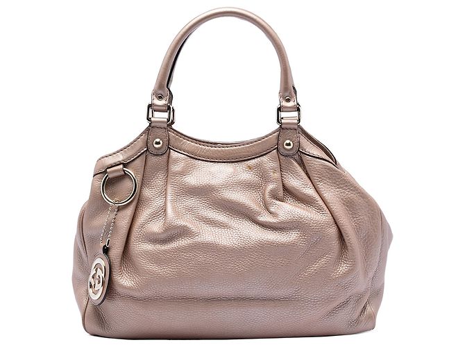 Gucci Pink Medium Metallic Kalbsleder Sukey Tote