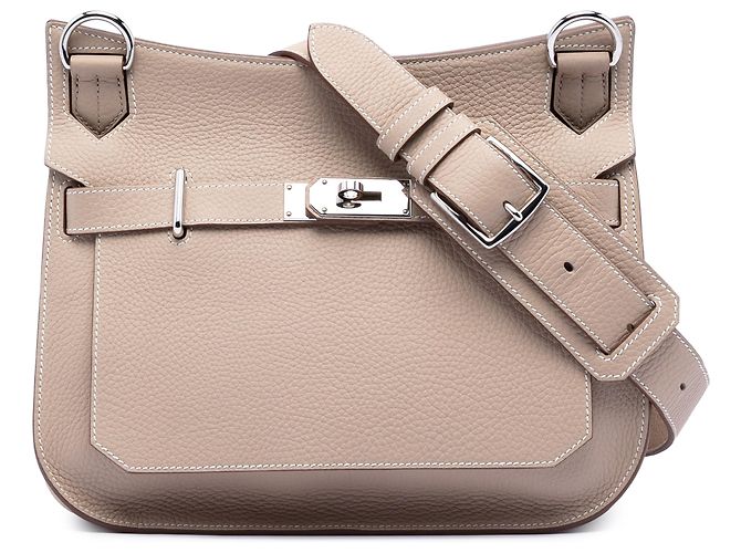Hermès Jypsiere 31 em couro Clemence bege